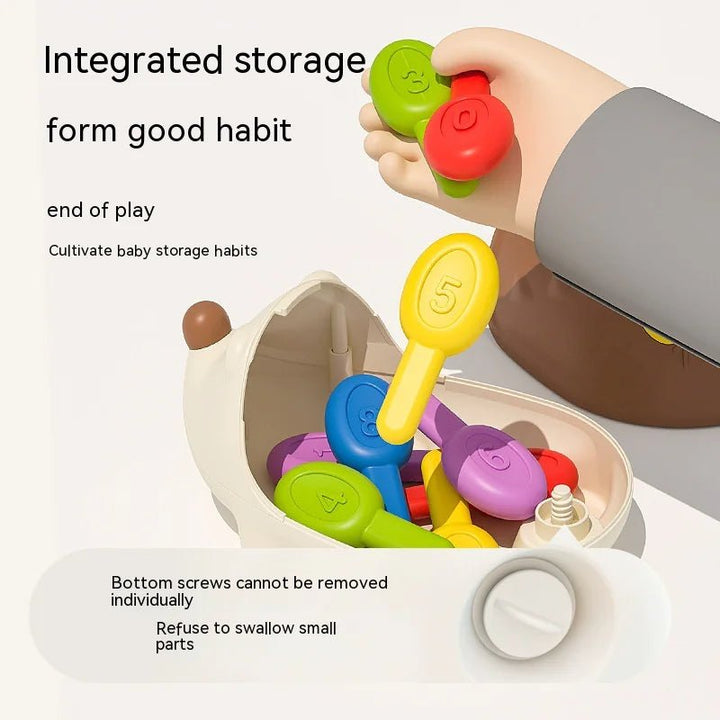 Little Hedgehog Early Learning Toy – Fine Motor & Hand - Eye Coordination, Insert Music Variants (Color Box) - Whimsical Shoppe