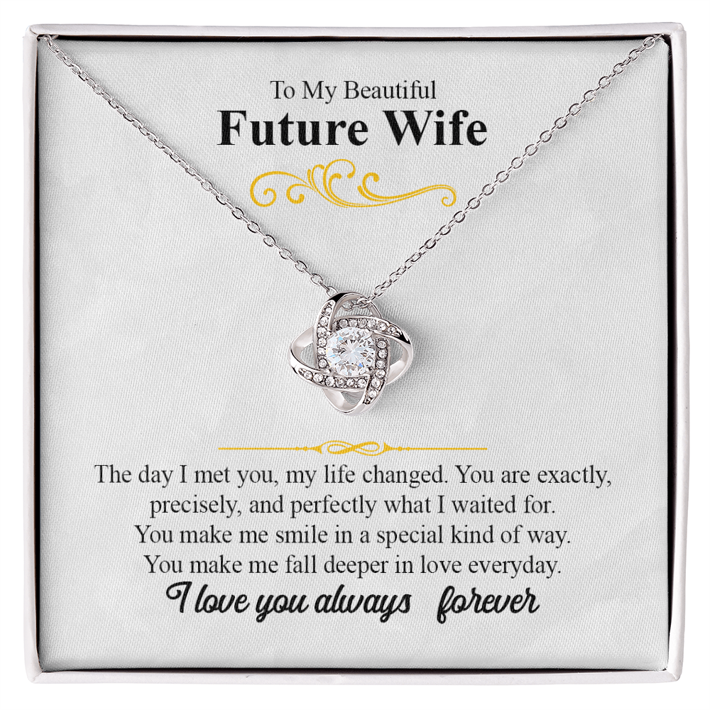 Love Knot Necklace for Future Wife – Romantic Promise & Engagement Gift, Symbol of Forever Love - Whimsical Shoppe
