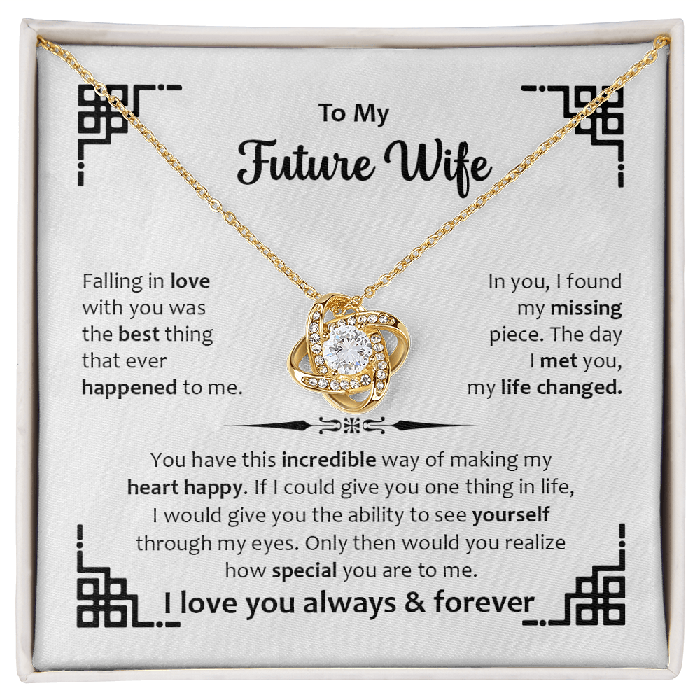 Love Knot Necklace for Future Wife – Romantic Promise & Engagement Gift Symbolizing Eternal Love - Whimsical Shoppe