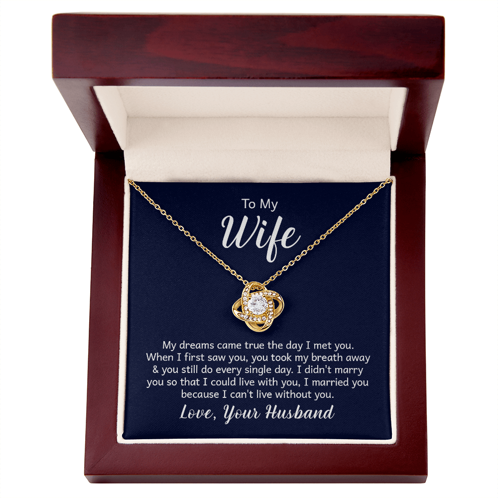 Love Knot Necklace - For Wife From Husband - Whimsical Shoppe