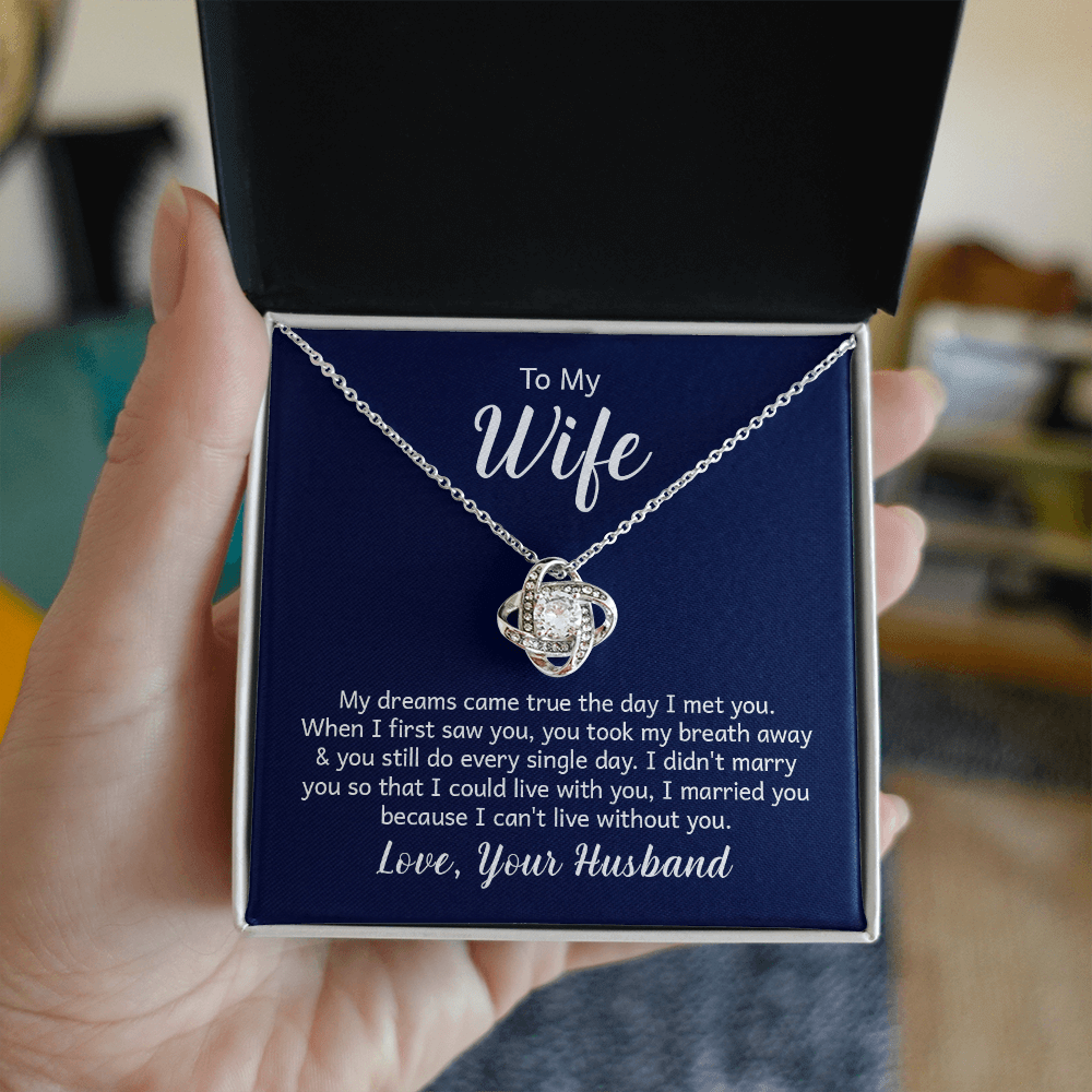 Love Knot Necklace - For Wife From Husband - Whimsical Shoppe
