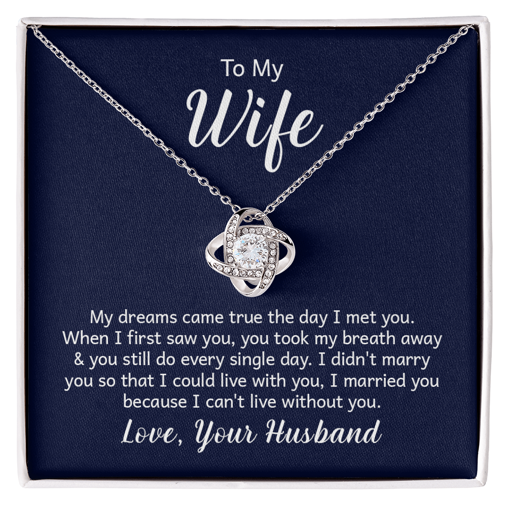 Love Knot Necklace - For Wife From Husband - Whimsical Shoppe