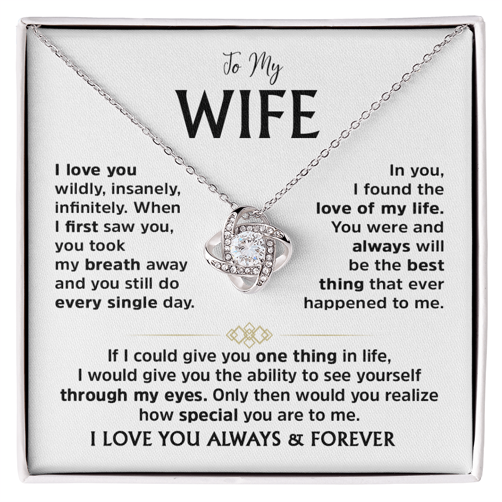 Love Knot Necklace for Wife – Romantic Anniversary, Valentine's Day & Birthday Gift from Husband - Whimsical Shoppe