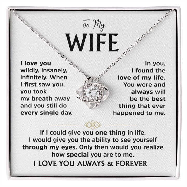 Love Knot Necklace for Wife – Romantic Anniversary, Valentine's Day & Birthday Gift from Husband - Whimsical Shoppe