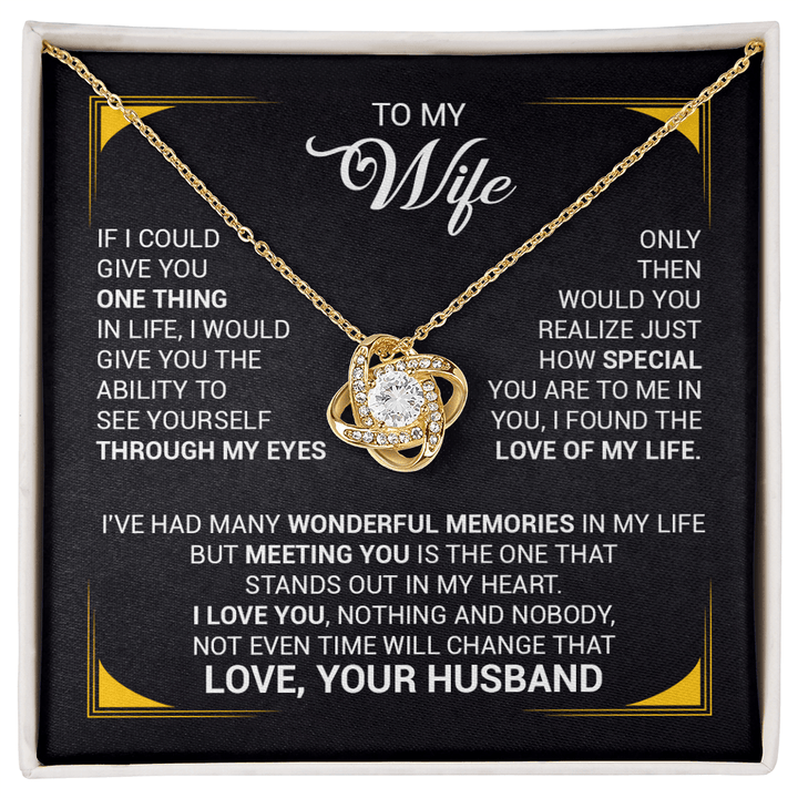 Love Knot Necklace for Wife – Romantic Anniversary, Valentine's Day & Birthday Gift from Husband - Whimsical Shoppe