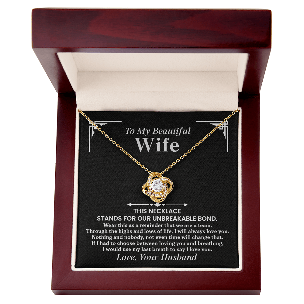 Love Knot Necklace for Wife – Romantic Anniversary, Valentine's Day & Birthday Gift from Husband - Whimsical Shoppe