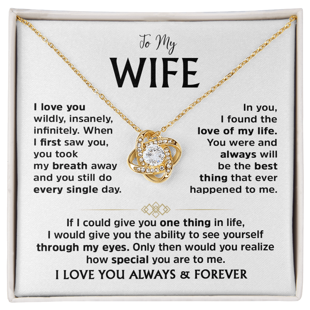 Love Knot Necklace for Wife – Romantic Anniversary, Valentine's Day & Birthday Gift from Husband - Whimsical Shoppe