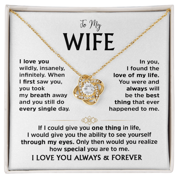 Love Knot Necklace for Wife – Romantic Anniversary, Valentine's Day & Birthday Gift from Husband - Whimsical Shoppe