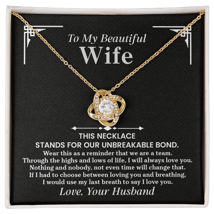 Love Knot Necklace for Wife – Romantic Anniversary, Valentine's Day & Birthday Gift from Husband - Whimsical Shoppe