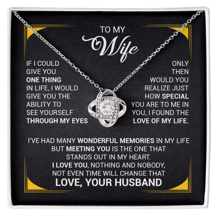 Love Knot Necklace for Wife – Romantic Anniversary, Valentine's Day & Birthday Gift from Husband - Whimsical Shoppe