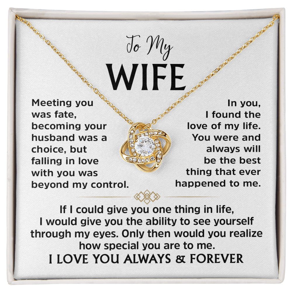 Love Knot Necklace for Wife – Romantic Anniversary, Valentine's Day & Forever Love Gift from Husband - Whimsical Shoppe