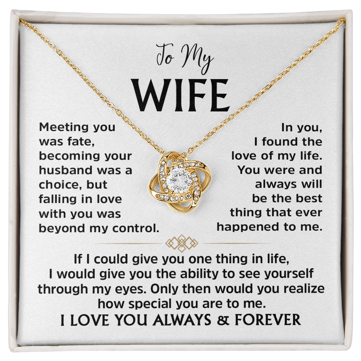 Love Knot Necklace for Wife – Romantic Anniversary, Valentine's Day & Forever Love Gift from Husband - Whimsical Shoppe