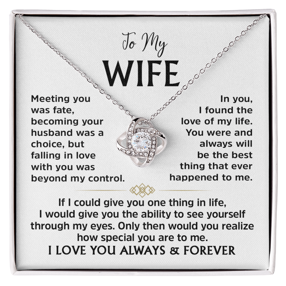 Love Knot Necklace for Wife – Romantic Anniversary, Valentine's Day & Forever Love Gift from Husband - Whimsical Shoppe