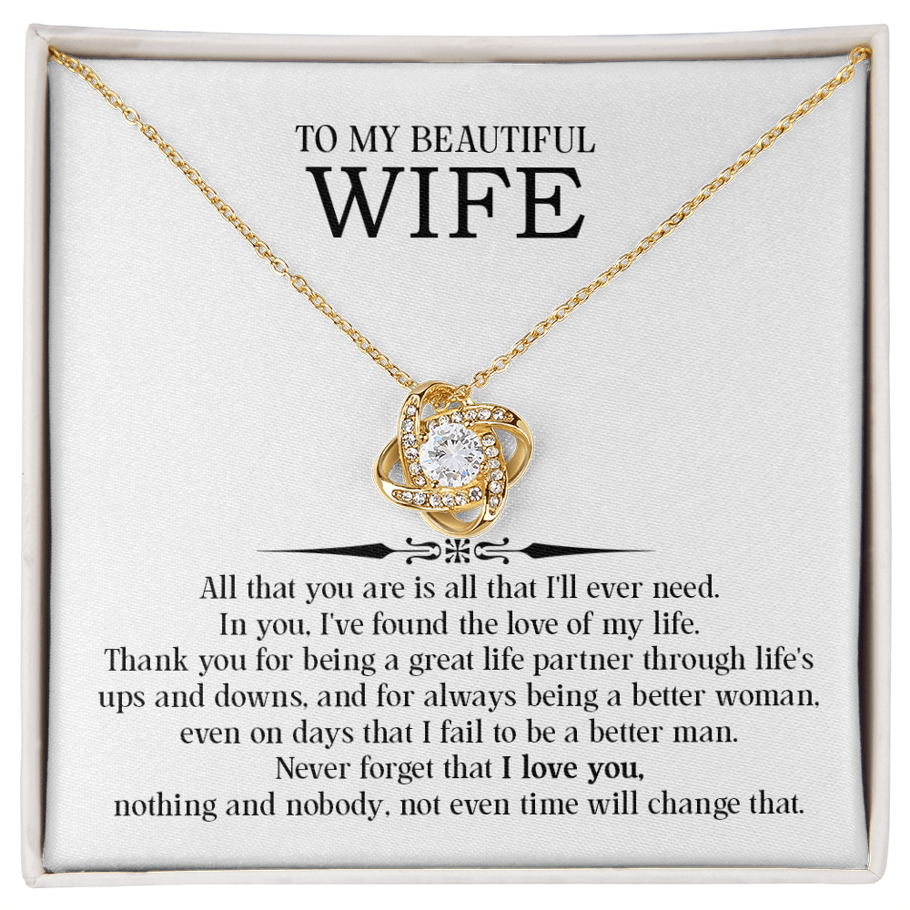 Love Knot Necklace for Wife – Romantic Anniversary & Valentine's Day Gift from Husband - Whimsical Shoppe