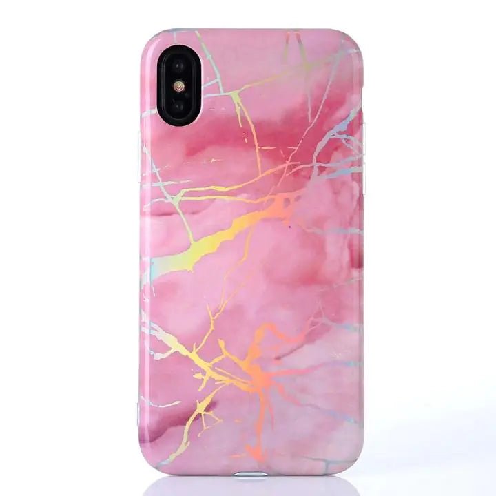 Marble Phone Case – Stylish Protective Cover for iPhone 6–15 with Anti - Fall Design - Whimsical Shoppe