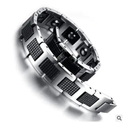 Men's Fashion Tungsten Steel Bracelet - Korean Style Geometric - Whimsical Shoppe