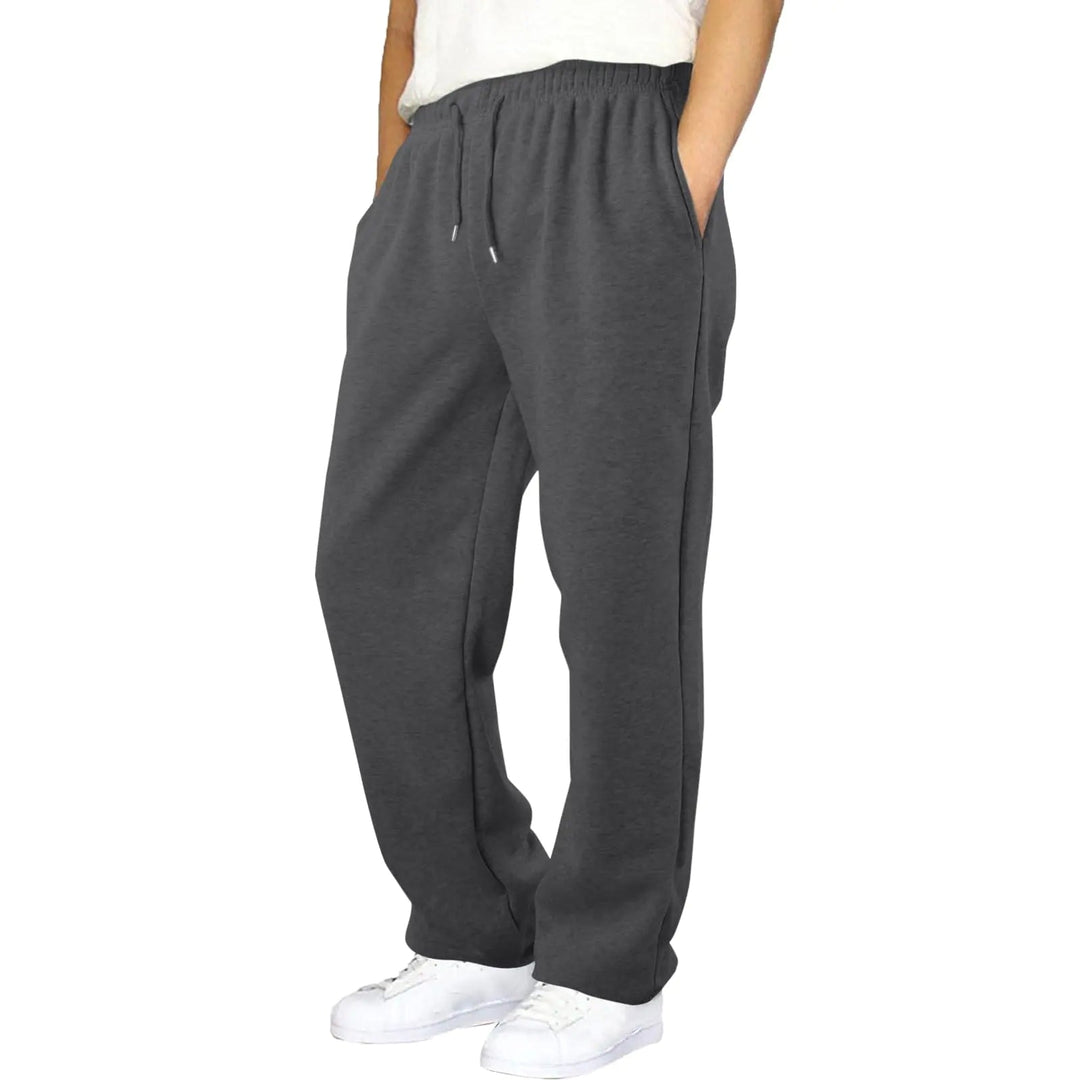 Men's Fleece Lined Cargo Baggy Pants - 5 Pockets, Drawstring - Whimsical Shoppe