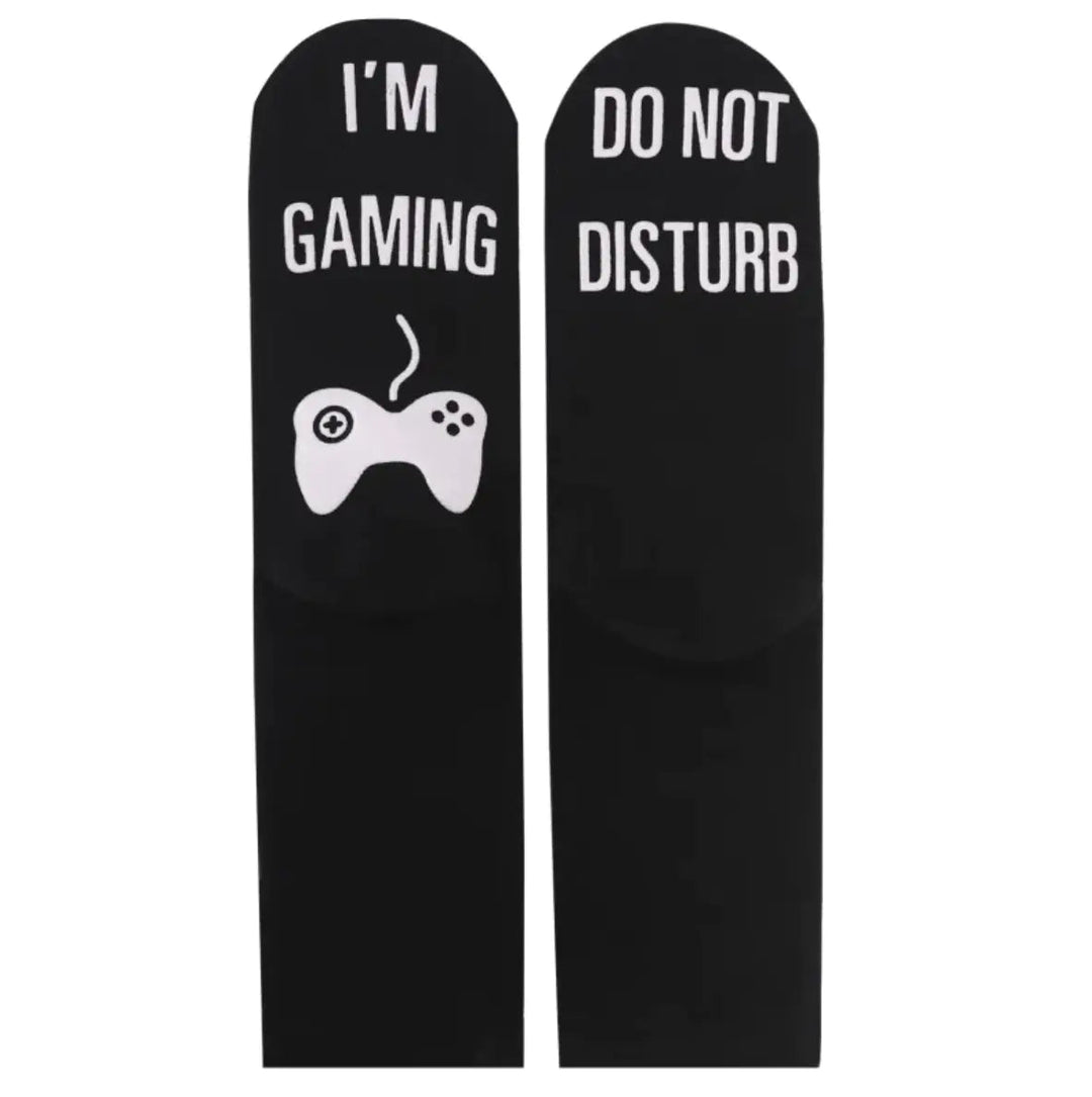 Men's Gamer Socks: "I'm Gaming Do Not Disturb" Novelty Gift - Whimsical Shoppe
