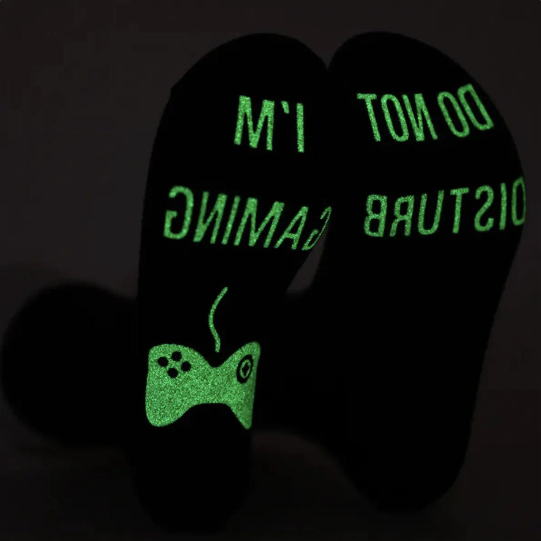 Men's Gamer Socks: "I'm Gaming Do Not Disturb" Novelty Gift - Whimsical Shoppe