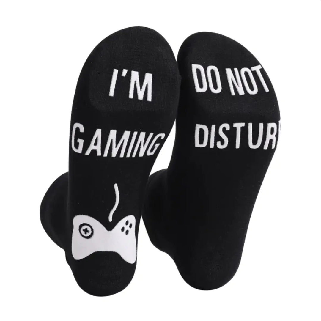 Men's Gamer Socks: "I'm Gaming Do Not Disturb" Novelty Gift - Whimsical Shoppe