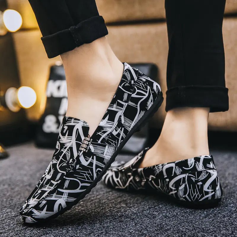 Men's Korean Style Doudou Low Upper Shoes - Flat Heel & Rubber Sole - Whimsical Shoppe