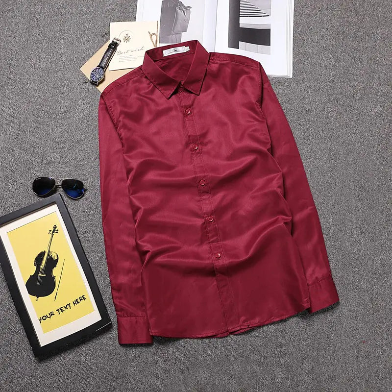 Men's Professional Business Shirts - Tailored Fit, Polyester (S - 5XL) - Whimsical Shoppe