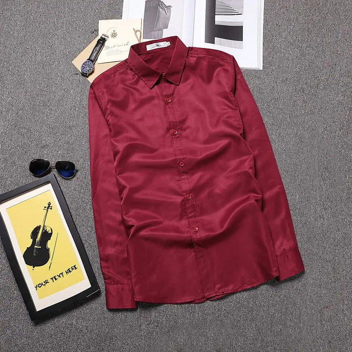 Men's Professional Business Shirts - Tailored Fit, Polyester (S - 5XL) - Whimsical Shoppe