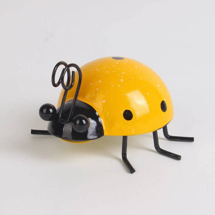 Metal Ladybug Wall Art – Indoor & Outdoor Garden Decor in Red, Green, Yellow, and Blue - Whimsical Shoppe