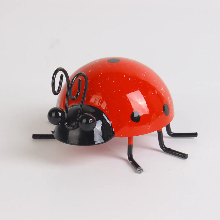 Metal Ladybug Wall Art – Indoor & Outdoor Garden Decor in Red, Green, Yellow, and Blue - Whimsical Shoppe