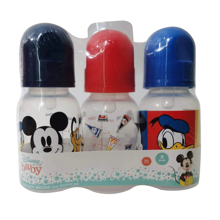 Mickey Mouse 5 oz Pack of Three Baby Bottles - Whimsical Shoppe
