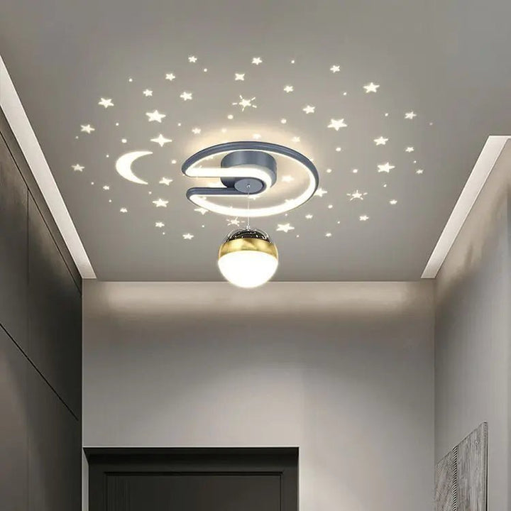 Modern Nordic Starry Sky Corridor Ceiling Light – LED Hallway Lamp with Aluminum & Iron Design - Whimsical Shoppe