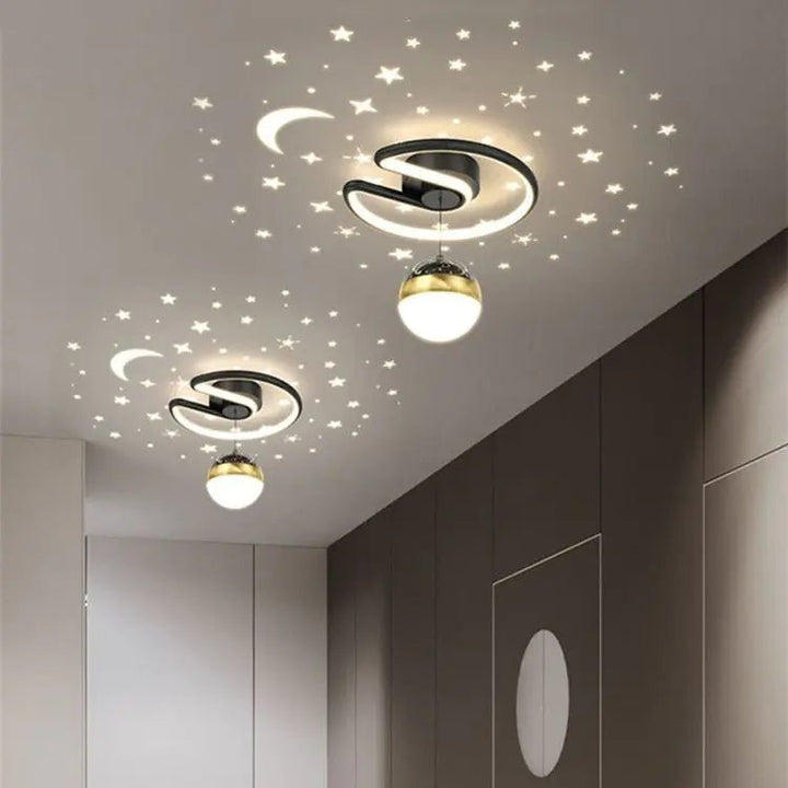 Modern Nordic Starry Sky Corridor Ceiling Light – LED Hallway Lamp with Aluminum & Iron Design - Whimsical Shoppe