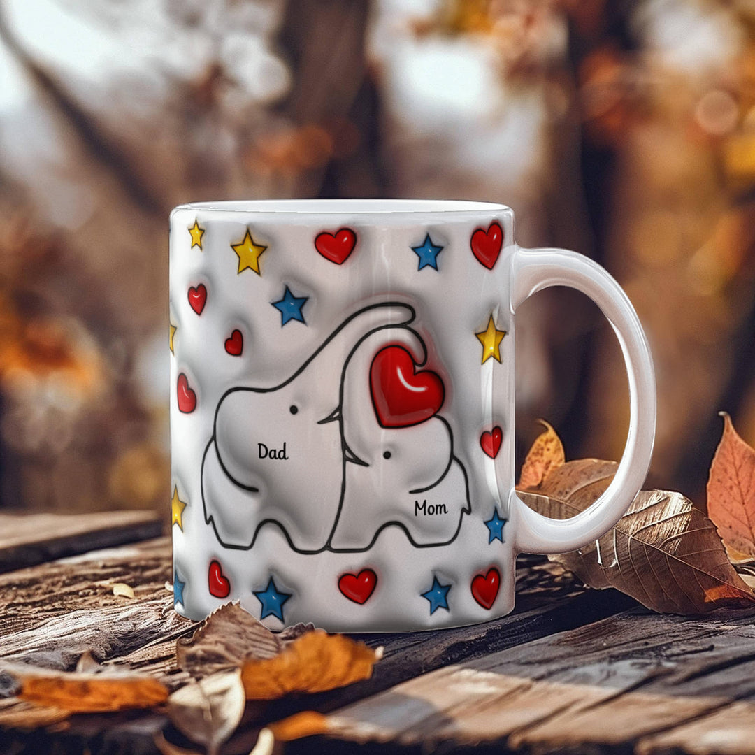 Mom & Dad Heart Mug - Whimsical Shoppe