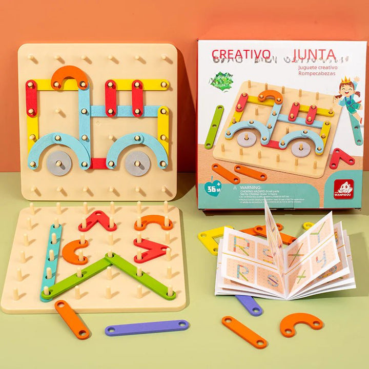 Montessori Letter & Number Building Blocks - Alphanumeric Puzzle - Whimsical Shoppe