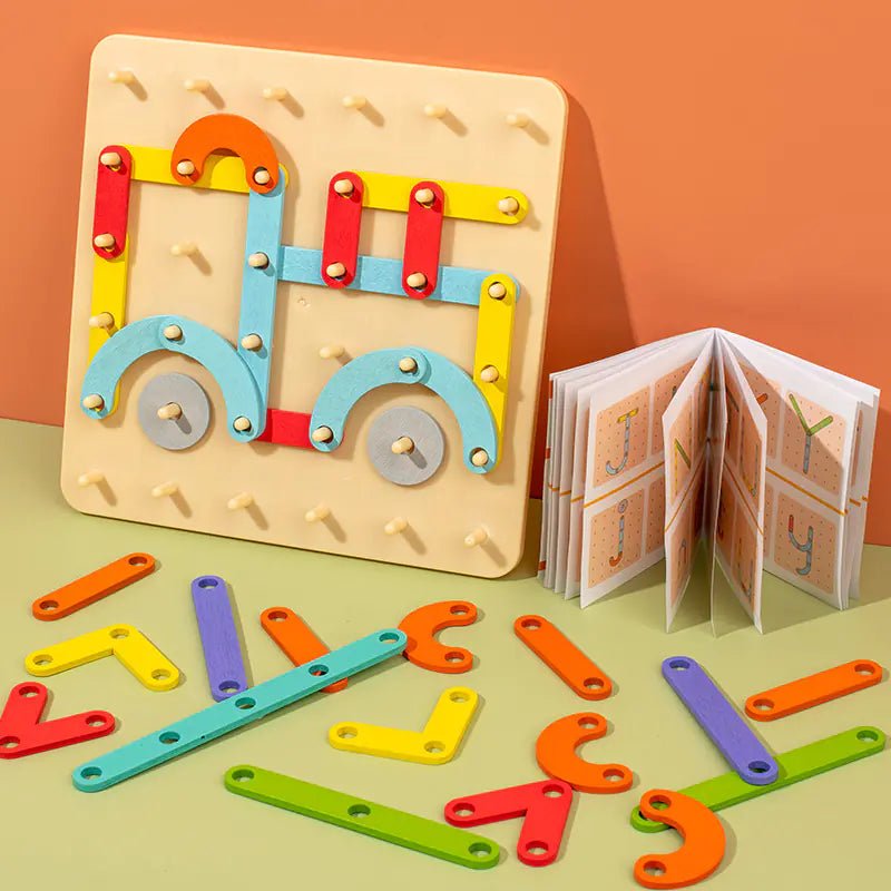 Montessori Letter & Number Building Blocks - Alphanumeric Puzzle - Whimsical Shoppe