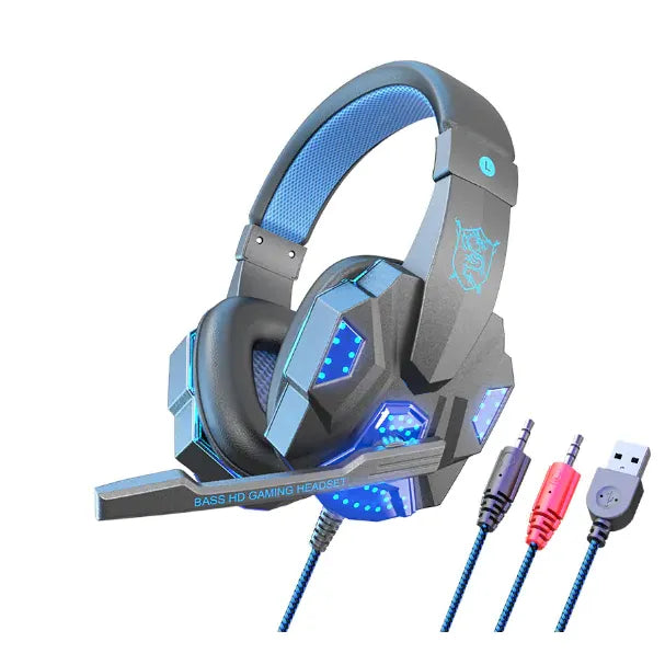 LED Light Wired Gamer Headset