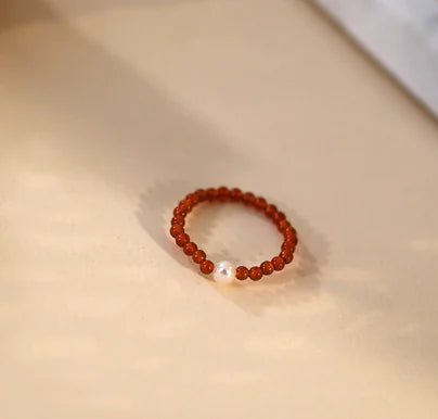 Natural Red Agate String Bracelet - Single Circle (Men & Women) - Whimsical Shoppe