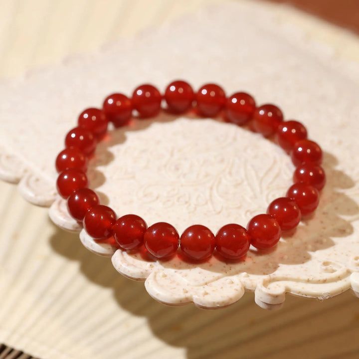 Natural Red Agate String Bracelet - Single Circle (Men & Women) - Whimsical Shoppe