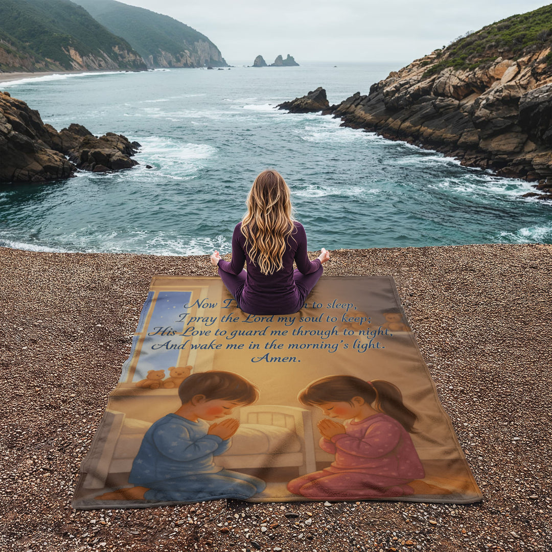 Now I Lay Me Down To Sleep Coral Fleece Blanket - Whimsical Shoppe