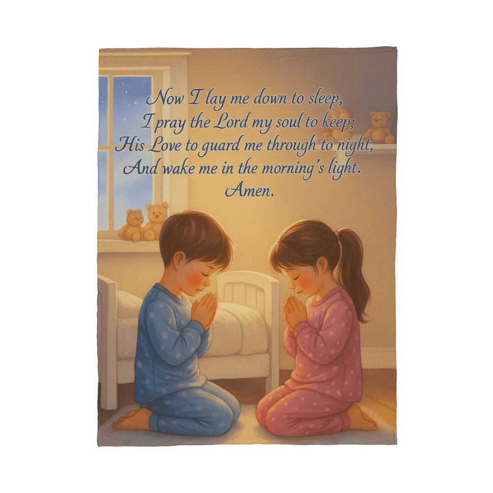 Now I Lay Me Down To Sleep Coral Fleece Blanket - Whimsical Shoppe