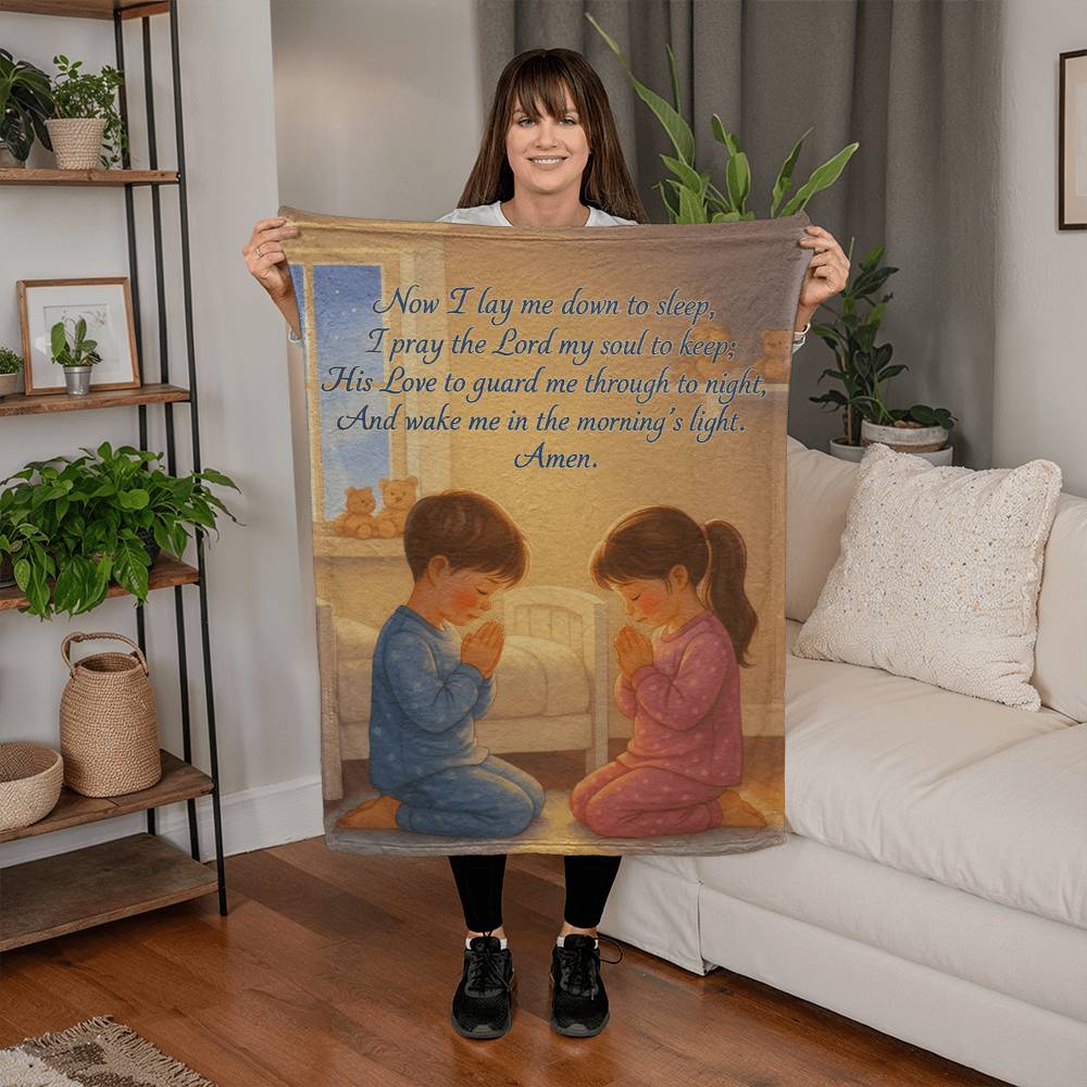 Now I Lay Me Down To Sleep Coral Fleece Blanket - Whimsical Shoppe