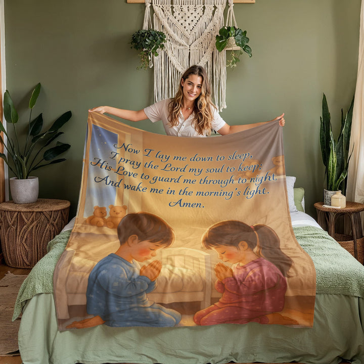 Now I Lay Me Down To Sleep Coral Fleece Blanket - Whimsical Shoppe