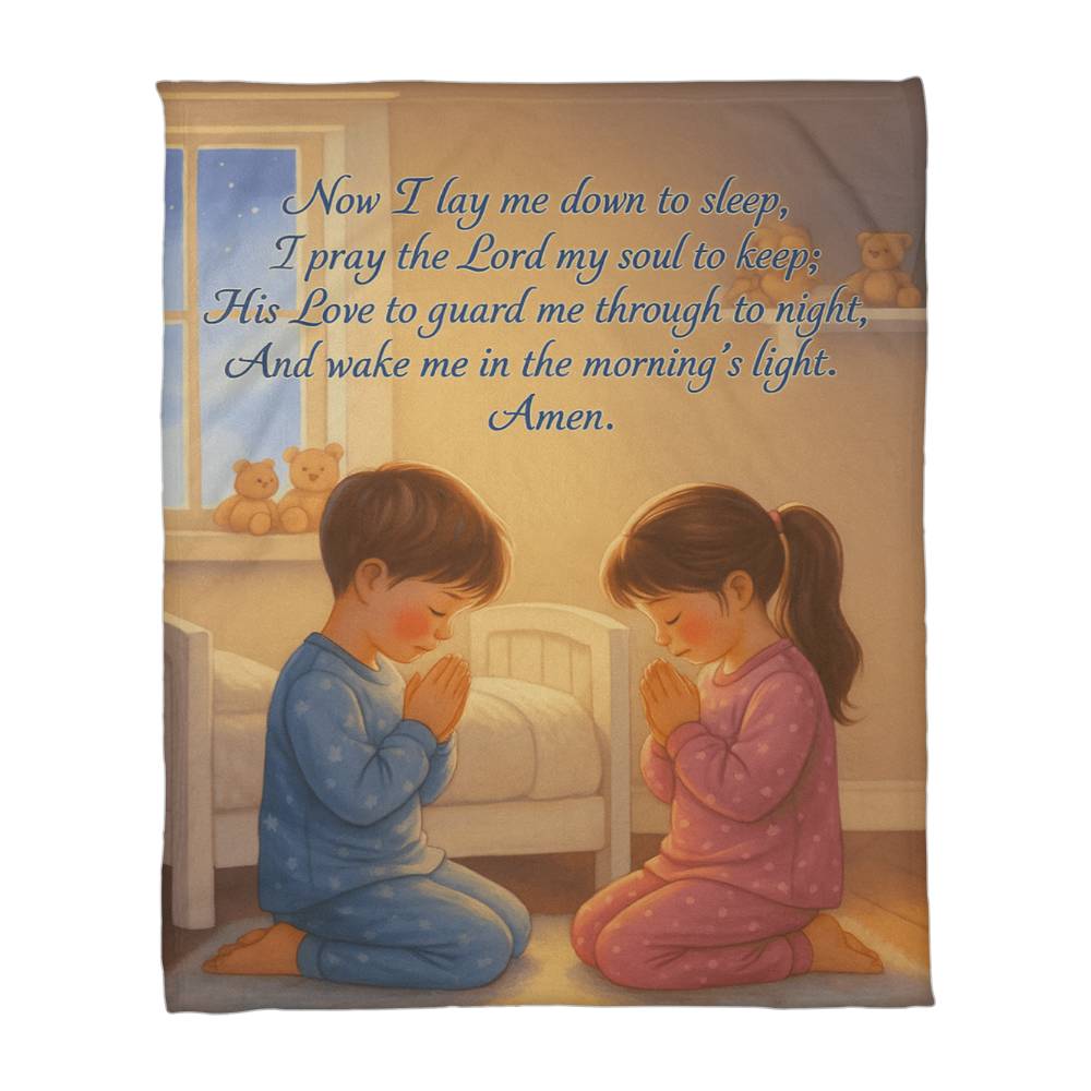 Now I Lay Me Down To Sleep Coral Fleece Blanket - Whimsical Shoppe