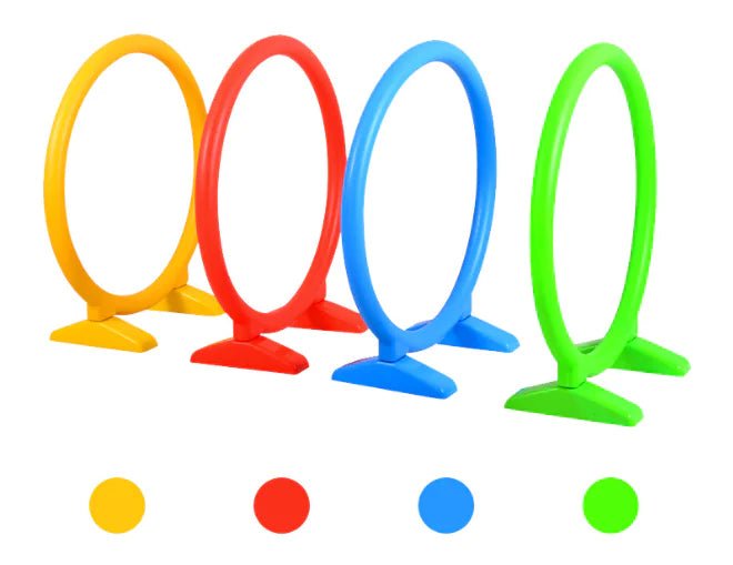 Outdoor Sensory Training Cross - Hurdle Set for Kids – Gross Motor Play Equipment, Durable Plastic (Red/Green/Yellow/Blue) - Whimsical Shoppe