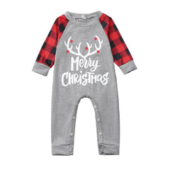 Infant Christmas Bodysuit with Reindeer Print