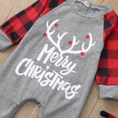 Infant Christmas Bodysuit with Reindeer Print