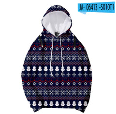 Detachable Hooded Christmas Sweater - Loose Fit 3D Print (XXS-4XL)