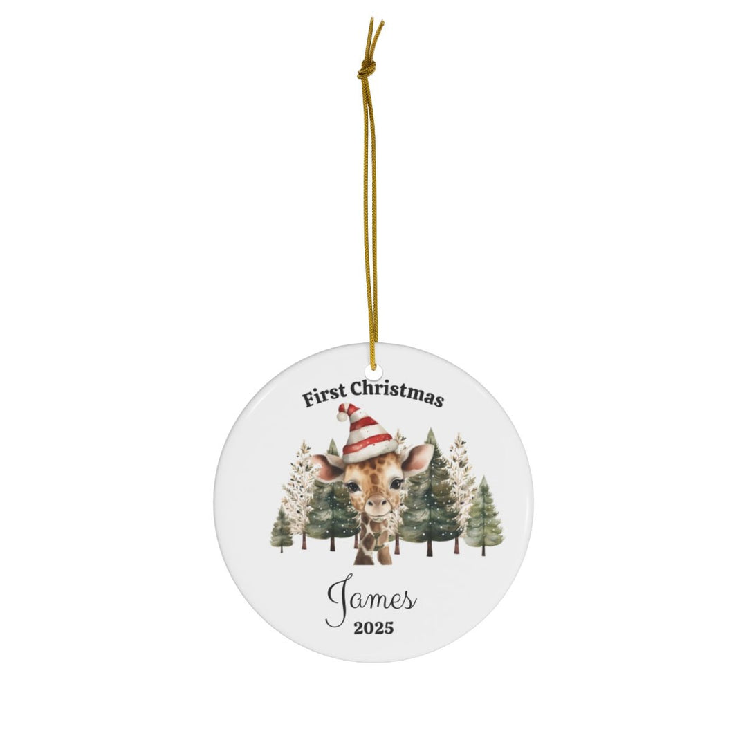 Personalized Baby's First Christmas Giraffe Ornament - Whimsical Shoppe