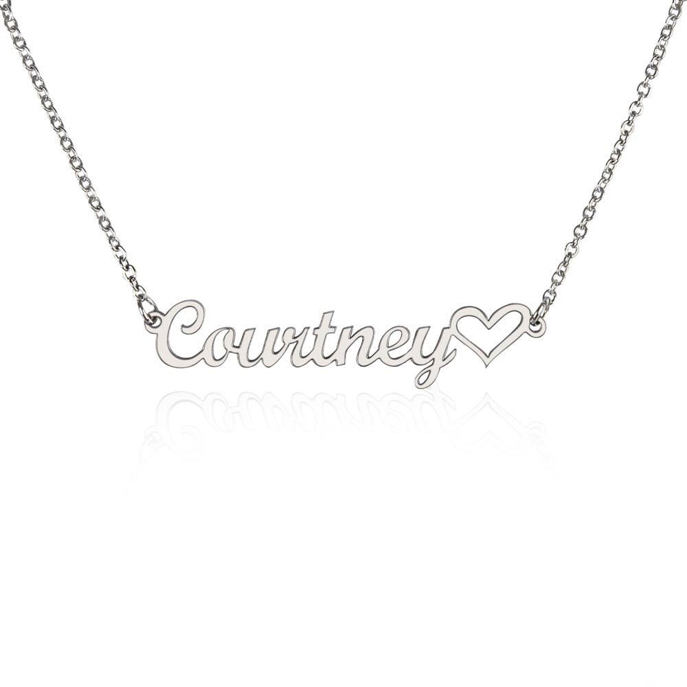 Personalized Heart Name Necklace - Whimsical Shoppe