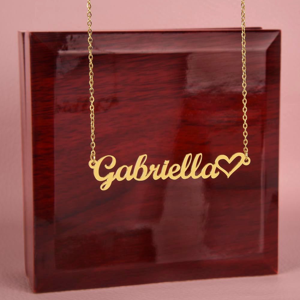 Personalized Heart Name Necklace - Whimsical Shoppe